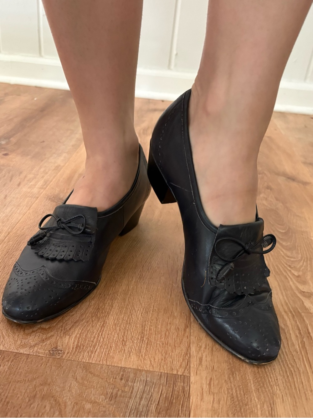 40s style loafer heels